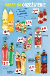Gazetka promocyjna Groszek - Gazetka - ważna od 18.04 do 18.04.2023 - strona 20 - produkty: Sok, Mus, 7up, Mirinda, Leon, Pepsi, Fortuna, Owoce, Napój, Hortex