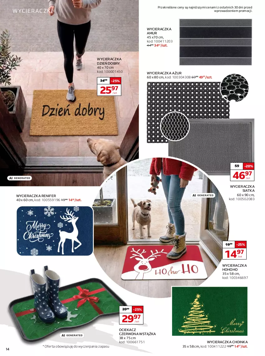 Gazetka promocyjna Komfort - Gazetka Black Weeks 2026 - ważna 28.10 do 01.12.2026 - strona 14 - produkty: Choinka, Inka, Ociekacz, Renifer, Siatka, Wstążka, Wycieraczka