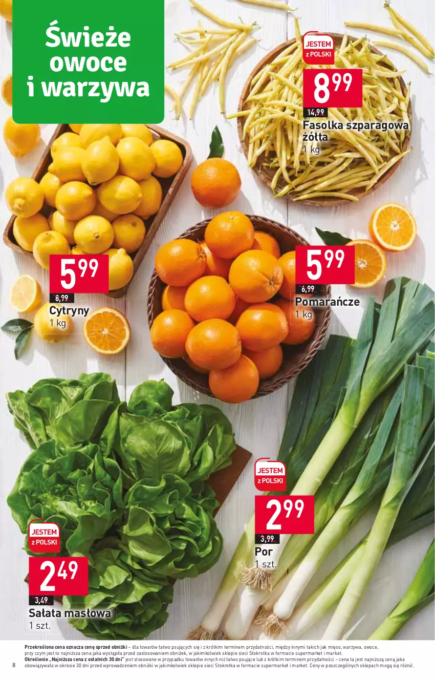 Gazetka promocyjna Stokrotka - Market - ważna 21.09 do 27.09.2023 - strona 13 - produkty: Cytryny, Fa, Masło, Mięso, Owoce, Pomarańcze, Por, Sałat, Sałata masłowa, Warzywa