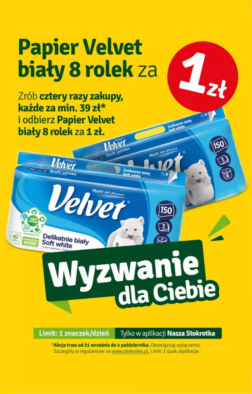 Gazetka promocyjna Stokrotka - Market - ważna 21.09 do 27.09.2023 - strona 2 - produkty: Papier, Velvet