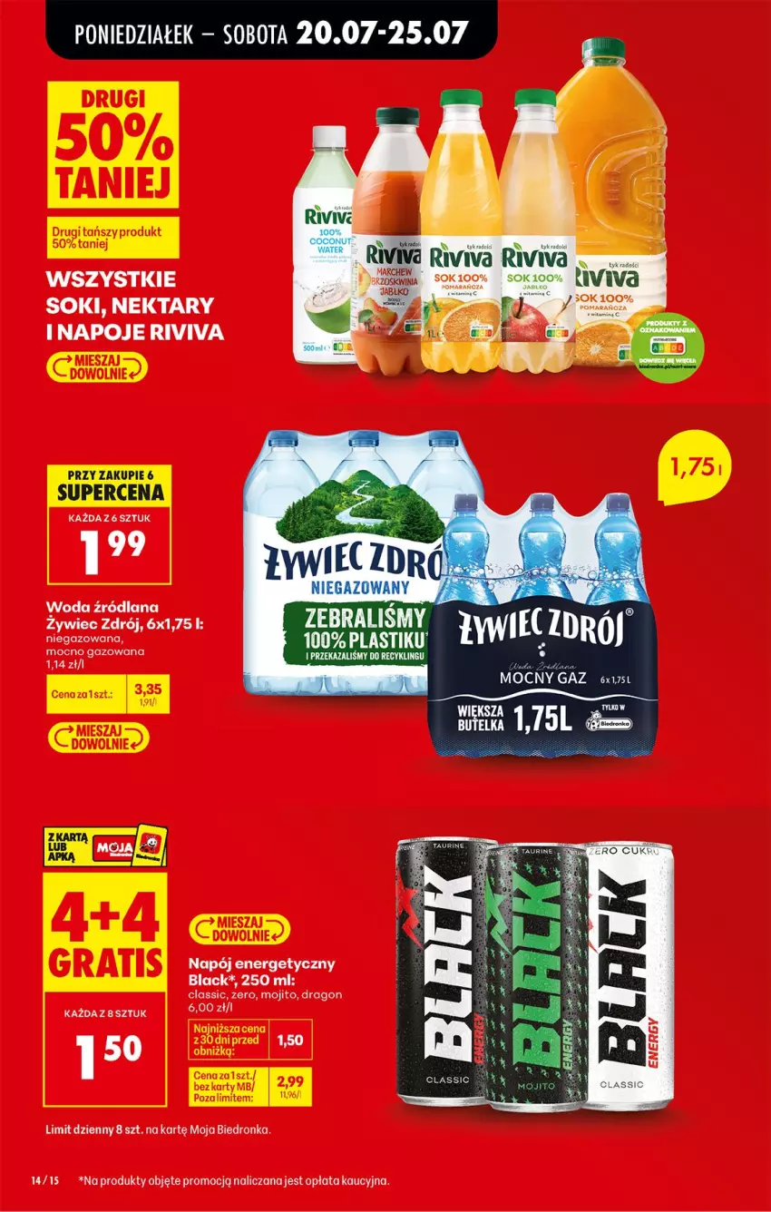 Gazetka promocyjna Biedronka - Od Poniedziałku - ważna 20.07 do 25.07.2026 - strona 16 - produkty: Lack, LANA, Napój, Napój energetyczny, Napoje, Nektar, Sok, Woda