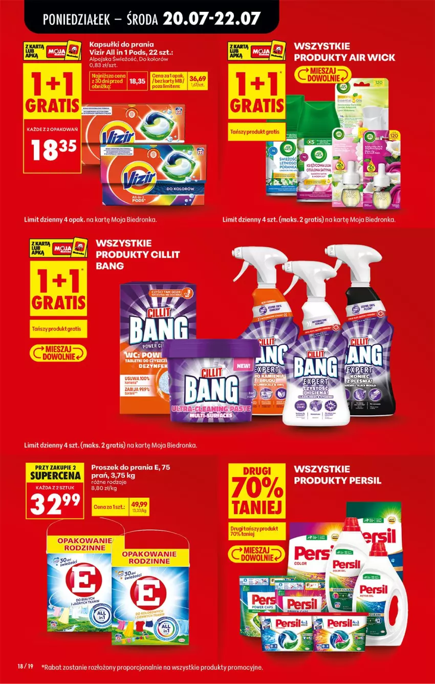 Gazetka promocyjna Biedronka - Od Poniedziałku - ważna 20.07 do 25.07.2026 - strona 20 - produkty: Cillit Bang, Gra, Koc, Persil, Por, Tran, Vizir
