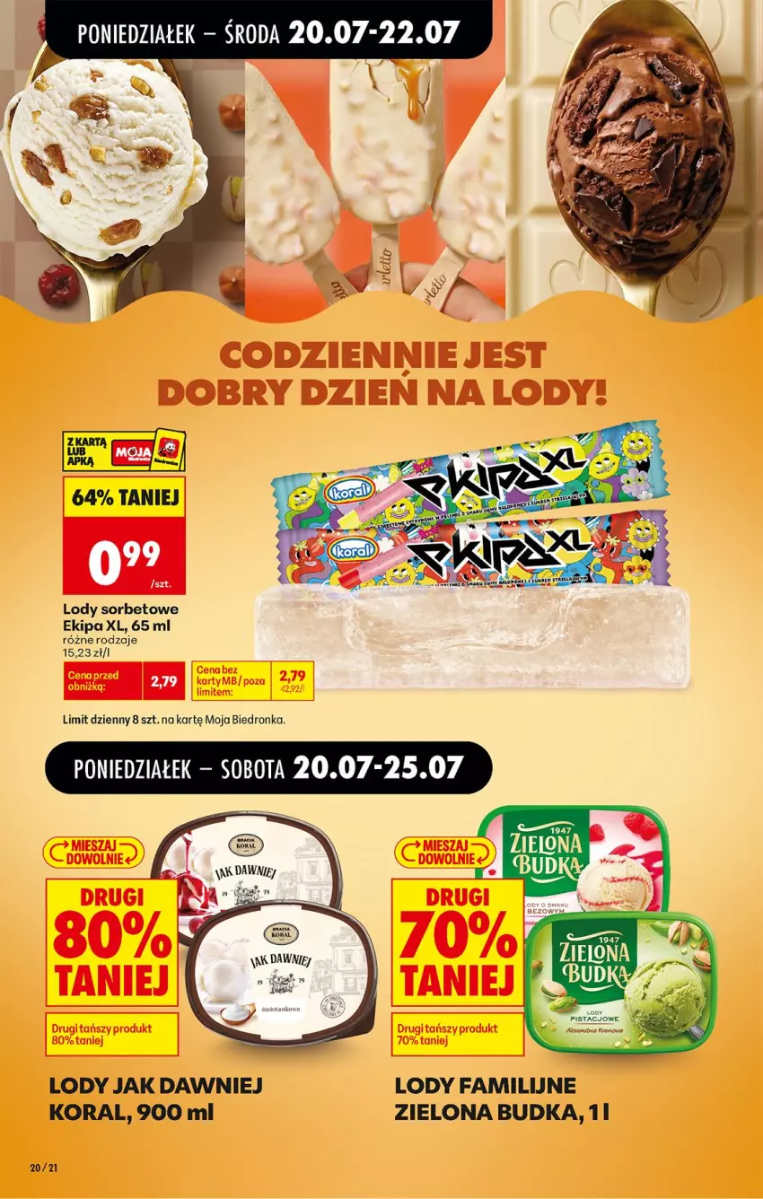 Gazetka promocyjna Biedronka - Od Poniedziałku - ważna 20.07 do 25.07.2026 - strona 24 - produkty: Fa, Lody, Zielona Budka