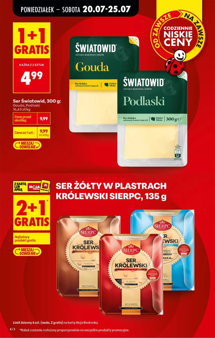 Gazetka promocyjna Biedronka - Od Poniedziałku - ważna 20.07 do 25.07.2026 - strona 4 - produkty: Gouda, Gra, Królewski, Por, Ser