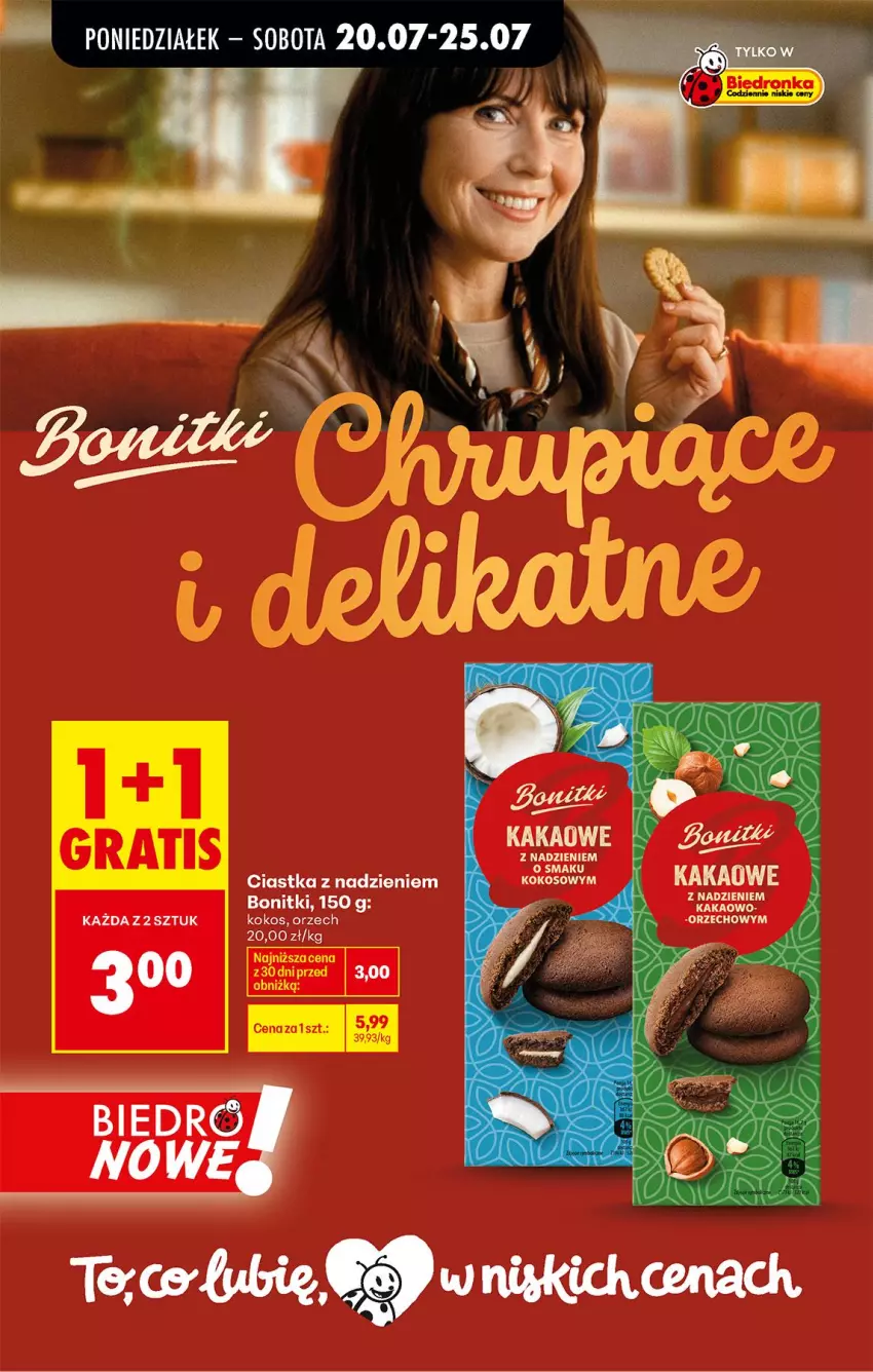 Gazetka promocyjna Biedronka - Od Poniedziałku - ważna 20.07 do 25.07.2026 - strona 60 - produkty: Bonitki, Ciastka, Kakao, Kokos, LG