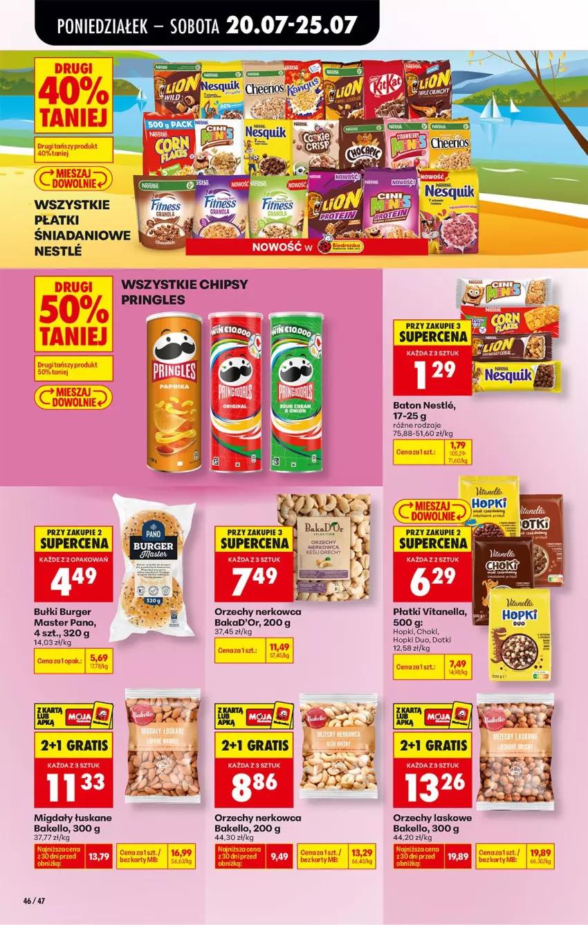 Gazetka promocyjna Biedronka - Od Poniedziałku - ważna 20.07 do 25.07.2026 - strona 62 - produkty: Baton, Burger, Chipsy, Danio, Fa, Migdały, Migdały łuskane, Pringles
