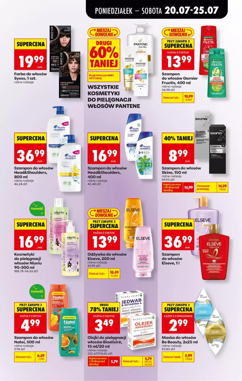 Gazetka promocyjna Biedronka - Od Poniedziałku - ważna 20.07 do 25.07.2026 - strona 73 - produkty: Be Be, Elseve, Fa, Farba do włosów, Fructis, Garnier, Maska, Maska do włosów, Odżywka, Olej, Pantene, Sofa, Syoss, Szampon