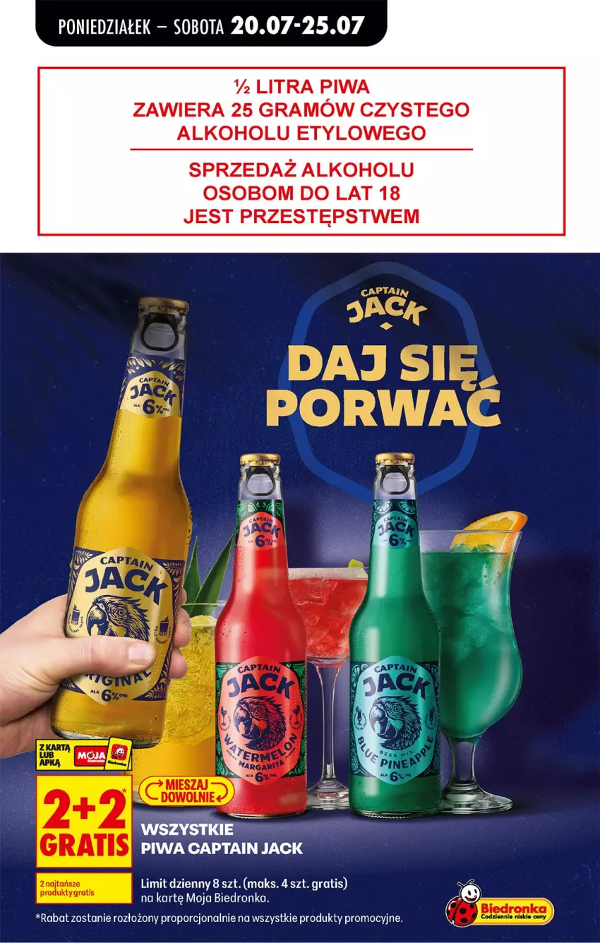 Gazetka promocyjna Biedronka - Od Poniedziałku - ważna 20.07 do 25.07.2026 - strona 88 - produkty: Captain Jack, Gra, Piwa, Por