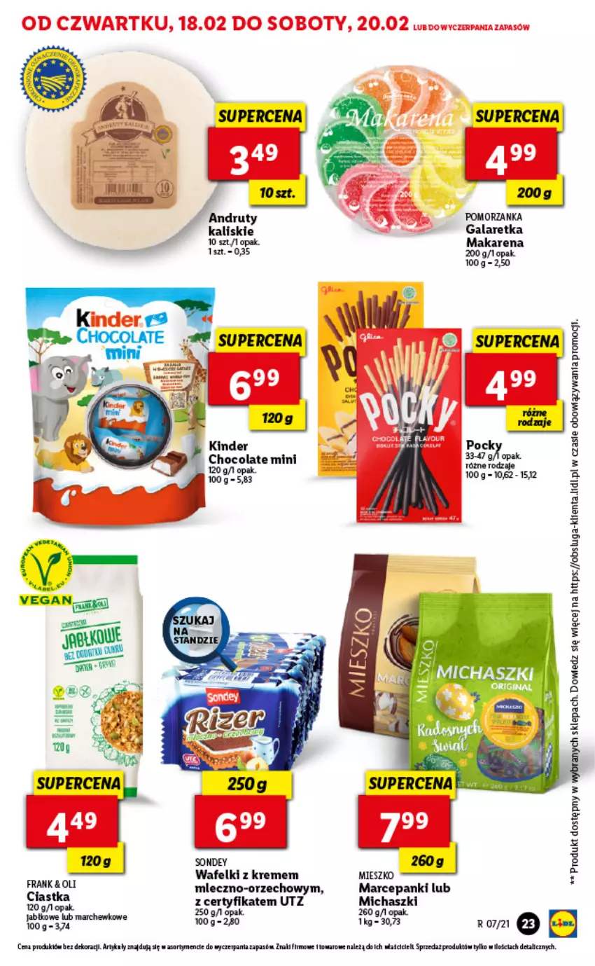 Gazetka promocyjna Lidl - GAZETKA - ważna 18.02 do 20.02.2021 - strona 23 - produkty: Gala, Galaretka, Kinder