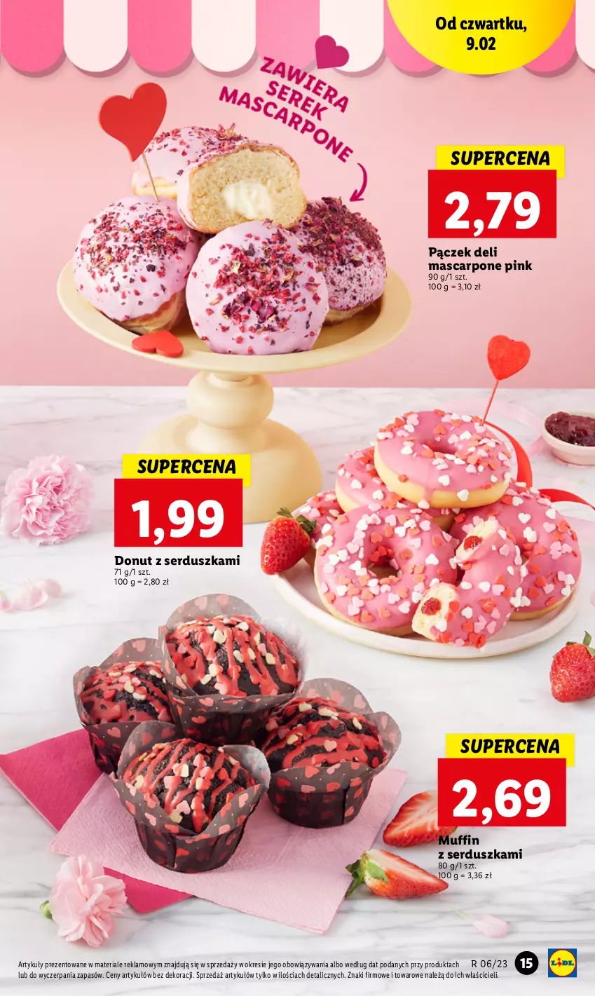 Gazetka promocyjna Lidl - GAZETKA - ważna 09.02 do 11.02.2023 - strona 17 - produkty: Donut, Mascarpone, Pączek, Ser