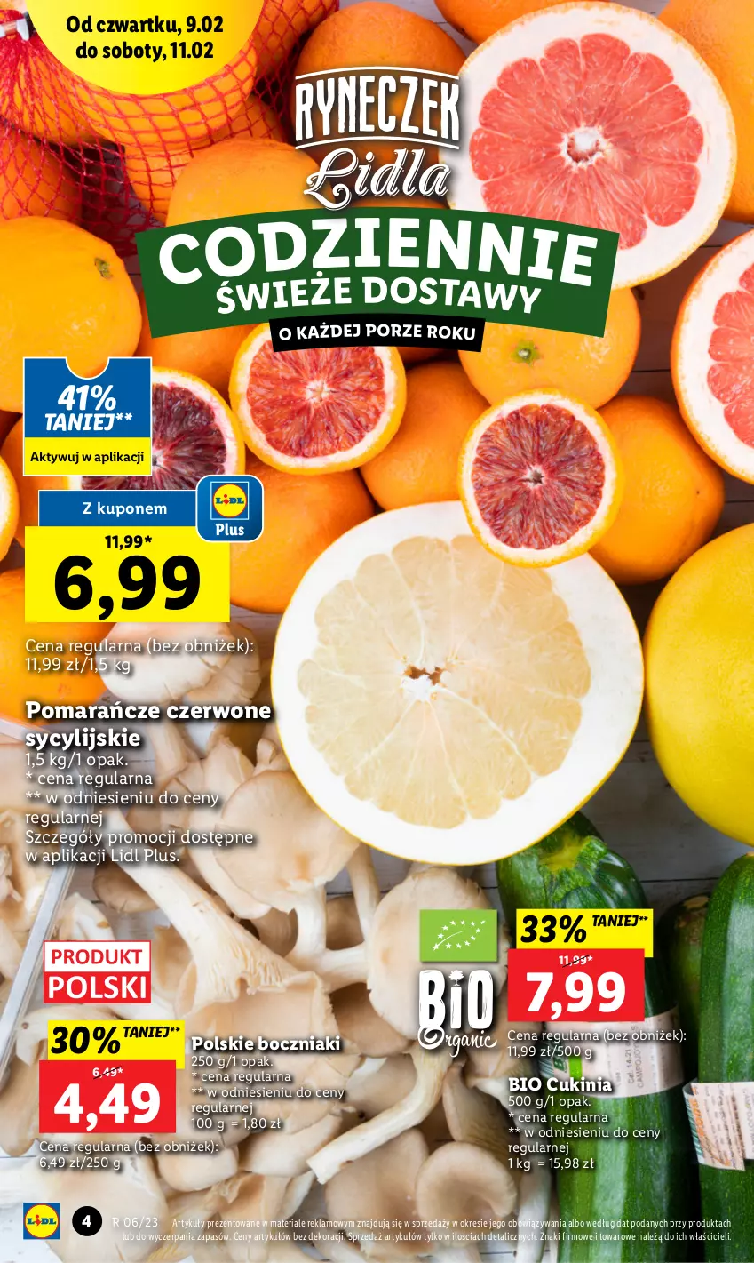 Gazetka promocyjna Lidl - GAZETKA - ważna 09.02 do 11.02.2023 - strona 6 - produkty: Boczniak, Pomarańcze