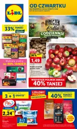 Gazetka promocyjna Lidl - GAZETKA - Gazetka - ważna od 11.02 do 11.02.2023 - strona 1 - produkty: Mozzarella, Por, Gra, Praliny, Ziemniaki, Pilos, Olej, Jabłka