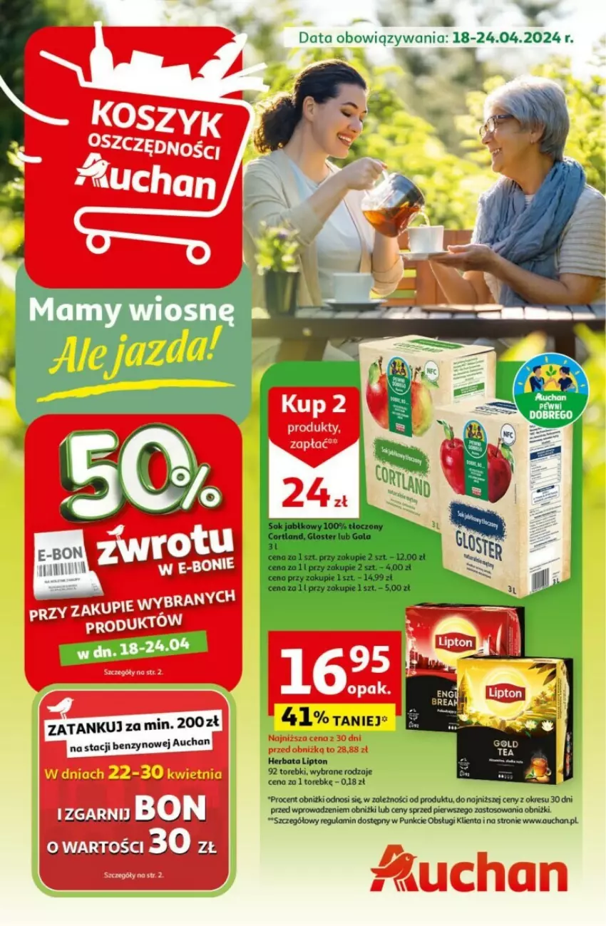 Gazetka promocyjna Auchan - ważna 18.04 do 24.04.2024 - strona 1