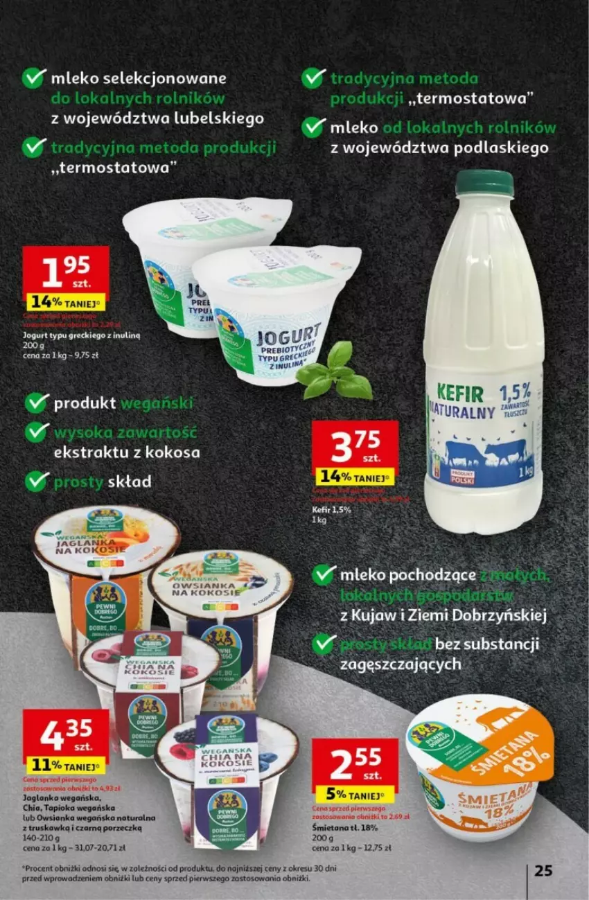 Gazetka promocyjna Auchan - ważna 18.04 do 24.04.2024 - strona 18 - produkty: Chia, Jogurt, Kefir, Kokos, Mleko, Owsianka, Podlaski, Por, Termos