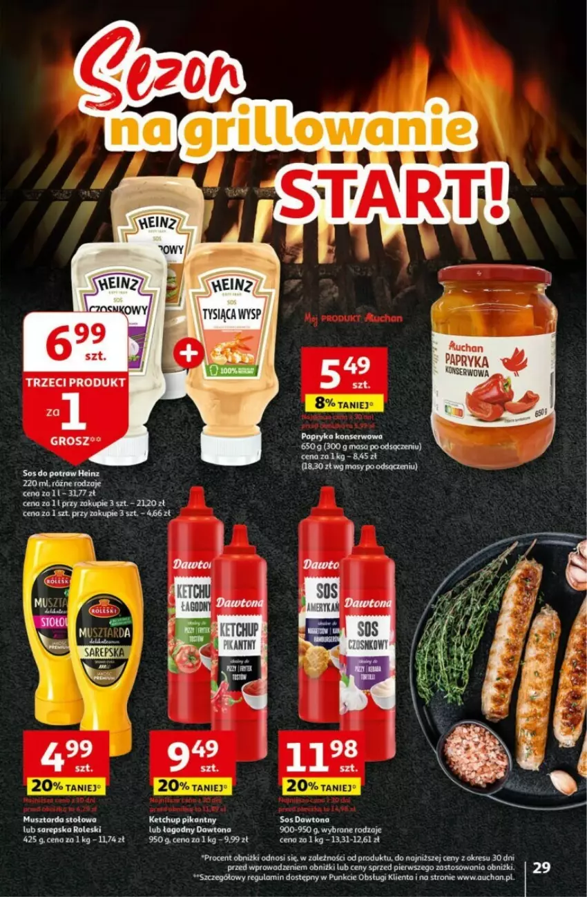 Gazetka promocyjna Auchan - ważna 18.04 do 24.04.2024 - strona 22 - produkty: Dawtona, Ketchup, Papryka, Ser