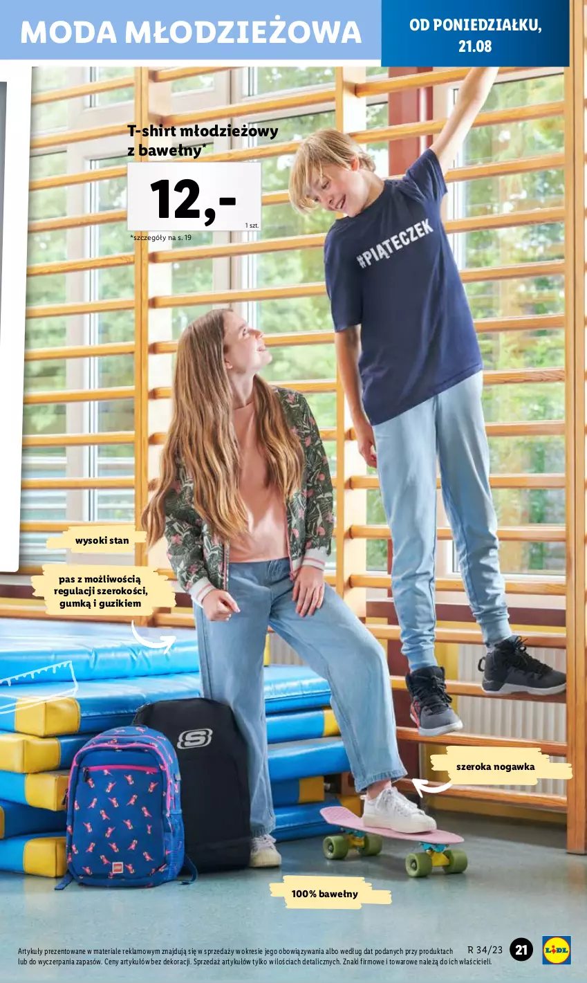 Gazetka promocyjna Lidl - GAZETKA - ważna 21.08 do 27.08.2023 - strona 21 - produkty: Dres, Moda, Sok, T-shirt