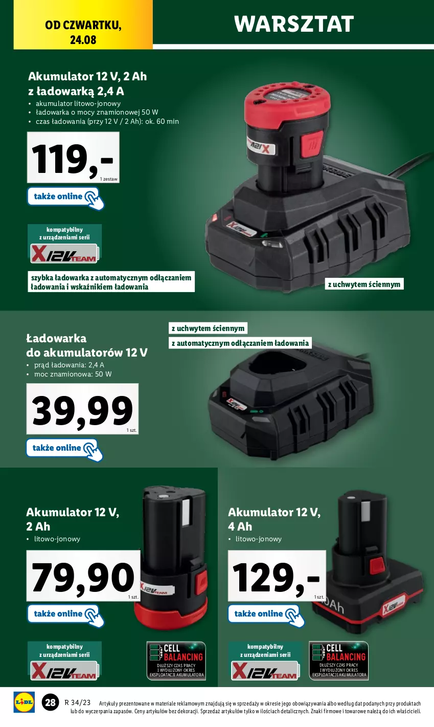 Gazetka promocyjna Lidl - GAZETKA - ważna 21.08 do 27.08.2023 - strona 32 - produkty: Akumulator, Ser, Warka