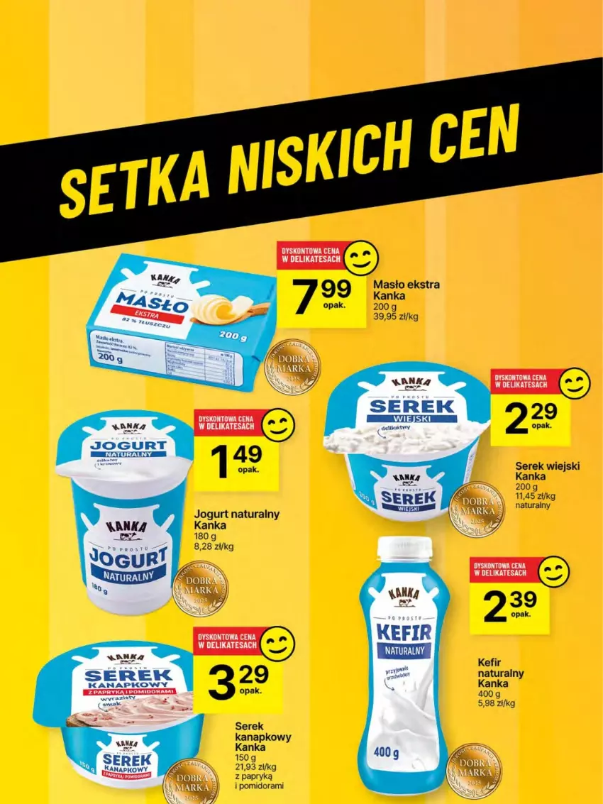 Gazetka promocyjna Delikatesy Centrum - Franczyza DC26 Czwartek - ważna 26.06 do 02.07.2025 - strona 47 - produkty: Jogurt, Jogurt naturalny, Kefir, Kefir naturalny, Masło, Ser, Serek, Serek kanapkowy, Serek wiejski