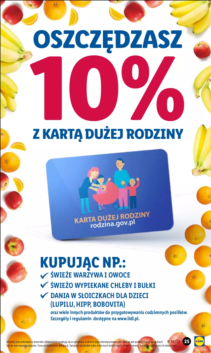 Gazetka promocyjna Lidl - GAZETKA - ważna 01.09 do 03.09.2022 - strona 25 - produkty: BoboVita, Chleb, Dzieci, HiPP, Owoce, Warzywa, Warzywa i owoce