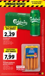 Gazetka promocyjna Lidl - GAZETKA - Gazetka - ważna od 03.09 do 03.09.2022 - strona 7 - produkty: Por, Parówki, Carlsberg, PIKOK, Waga