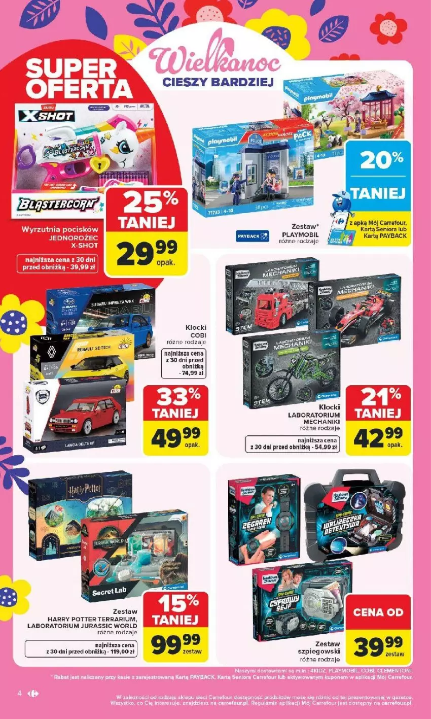 Gazetka promocyjna Carrefour - Gazetka Łap Wielkanocne okazje od poniedziałku! - ważna 16.03 do 29.03.2026 - strona 4 - produkty: Harry Potter, Jurassic World, Klocki, Mobil, Playmobil