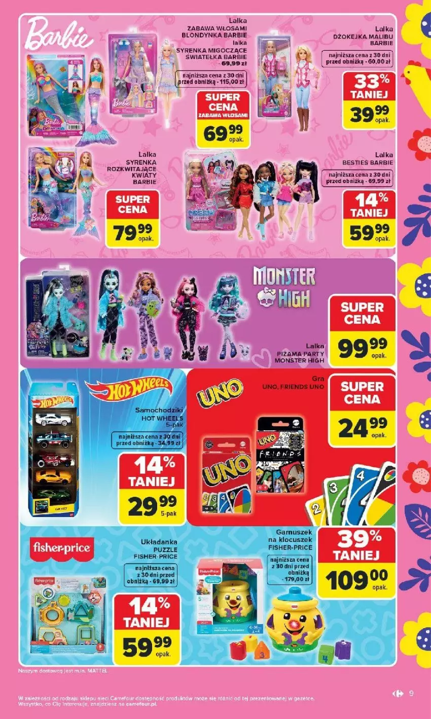 Gazetka promocyjna Carrefour - Gazetka Łap Wielkanocne okazje od poniedziałku! - ważna 16.03 do 29.03.2026 - strona 9 - produkty: Barbie, Gra, Lalka, Malibu, Piżama