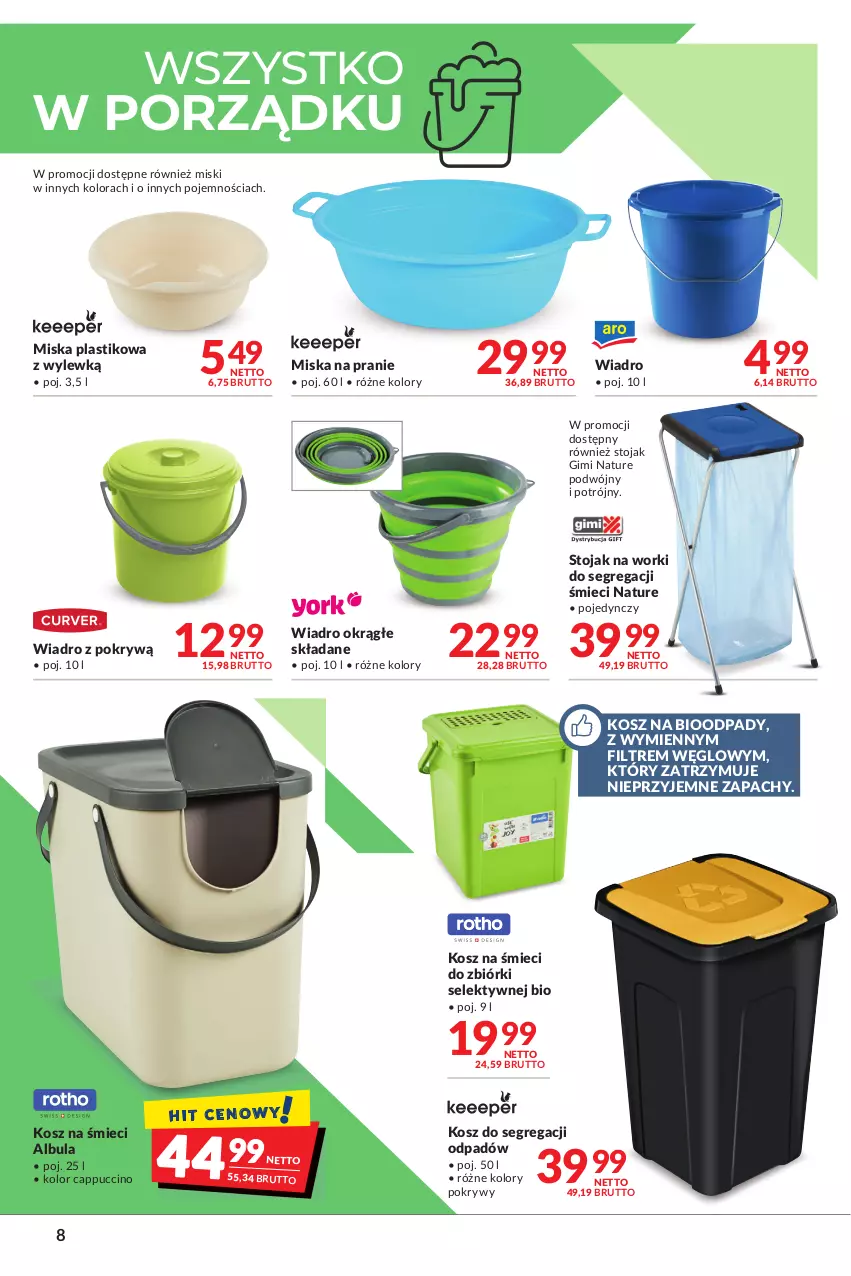 Gazetka promocyjna Makro - [Oferta Specjalna] Czysty dom - ważna 31.05 do 13.06.2022 - strona 8 - produkty: Cappuccino, Kosz, Miska, Por, Stojak, Wiadro