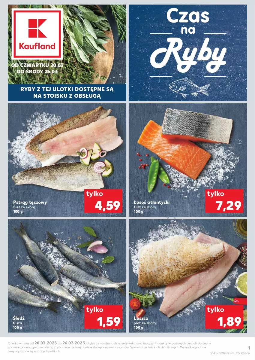 Gazetka promocyjna Kaufland - Kaufland - ważna 20.03 do 26.03.2025 - strona 1 - produkty: Pstrąg, Pstrąg tęczowy, Tusz