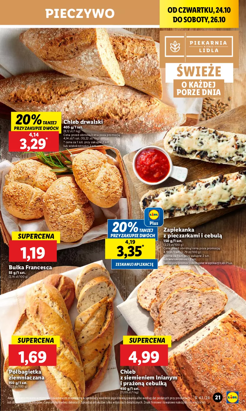 Gazetka promocyjna Lidl - GAZETKA - ważna 24.10 do 26.10.2024 - strona 27 - produkty: Bagietka, Bułka, Chleb, Piec, Pieczarka, Pieczywo, Półbagietka, Por, Zapiekanka