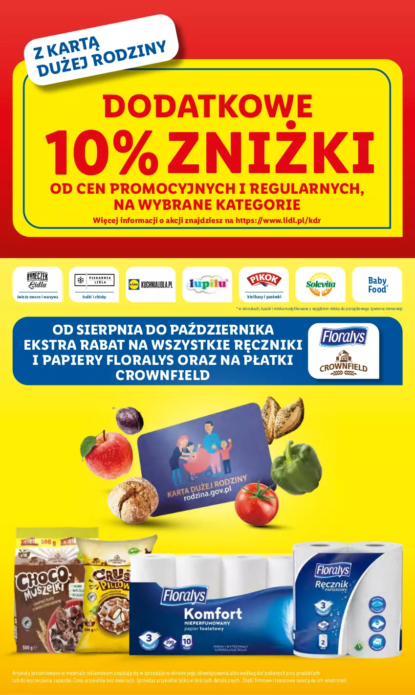 Gazetka promocyjna Lidl - GAZETKA - ważna 24.10 do 26.10.2024 - strona 47 - produkty: Chleb, Flora, Owoce, Papier, Parówki, Ręcznik, Warzywa