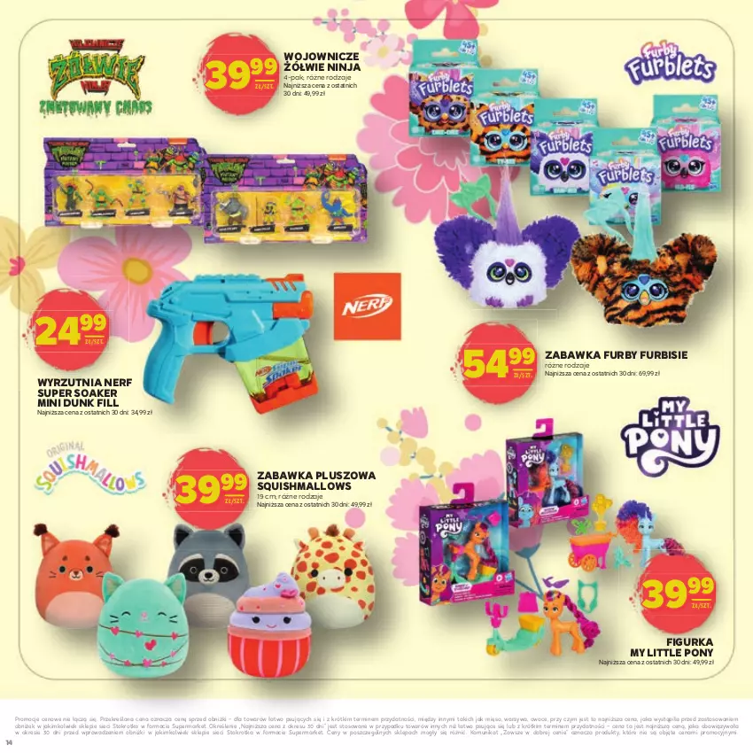 Gazetka promocyjna Stokrotka - Dzień matki i dziecka - ważna 22.05 do 04.06.2025 - strona 14 - produkty: Mięso, My Little Pony, Nerf, Owoce, Warzywa, Wyrzutnia, Zabawka
