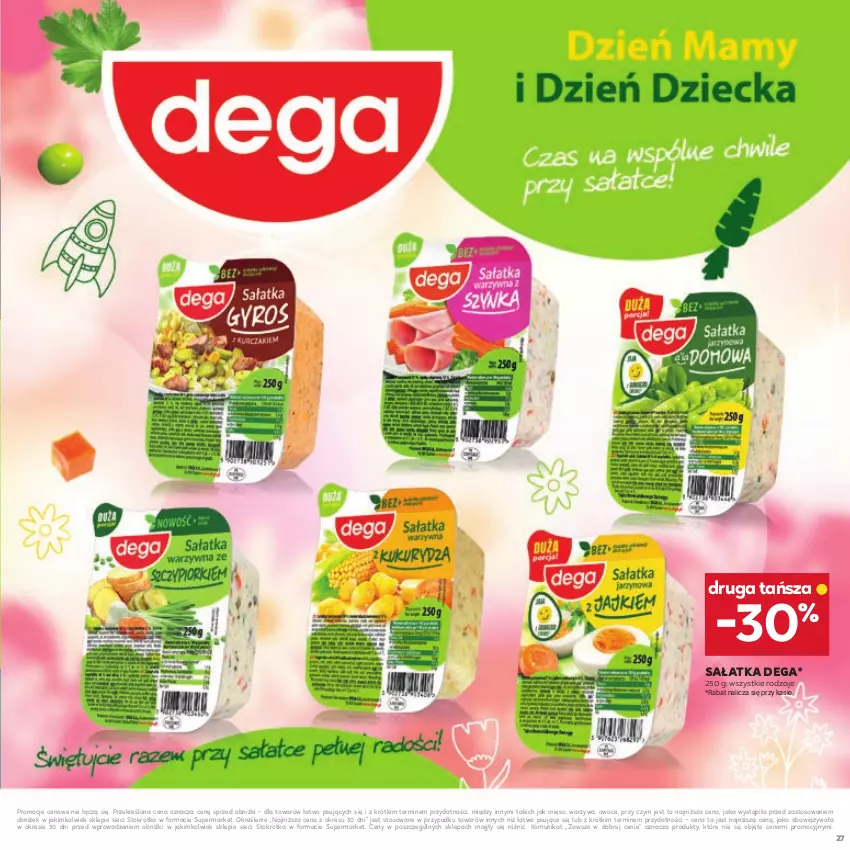 Gazetka promocyjna Stokrotka - Dzień matki i dziecka - ważna 22.05 do 04.06.2025 - strona 27 - produkty: Dega, Mięso, Owoce, Sałat, Sałatka, Warzywa