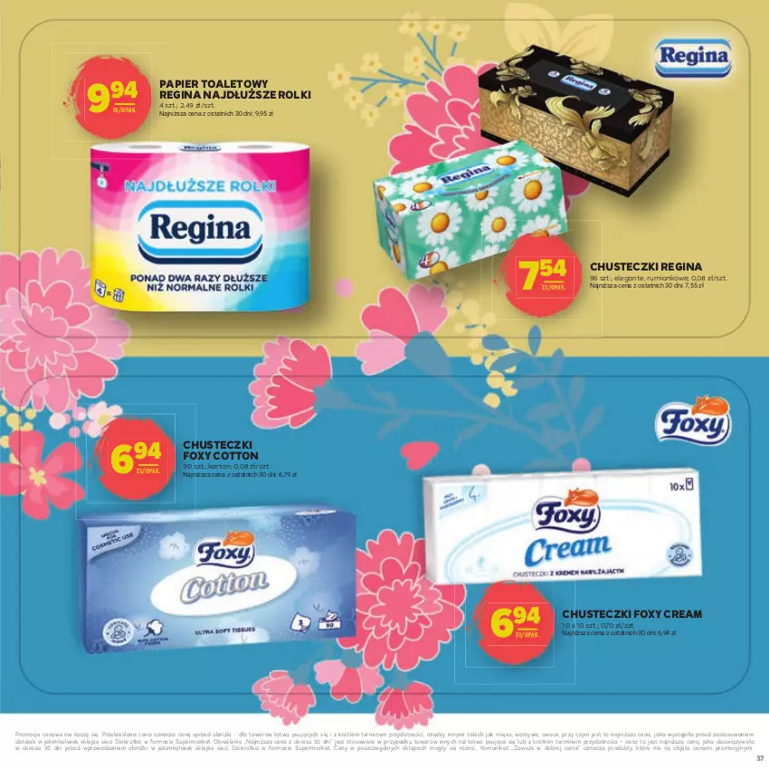 Gazetka promocyjna Stokrotka - Dzień matki i dziecka - ważna 22.05 do 04.06.2025 - strona 37 - produkty: Chusteczki, Foxy, Gin, Mięso, Owoce, Papier, Papier toaletowy, Rolki, Rum, Warzywa