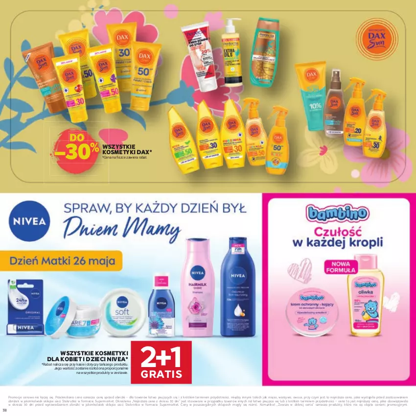 Gazetka promocyjna Stokrotka - Dzień matki i dziecka - ważna 22.05 do 04.06.2025 - strona 38 - produkty: DAX, Dzieci, Gra, Mięso, Nivea, Owoce, Por, Warzywa