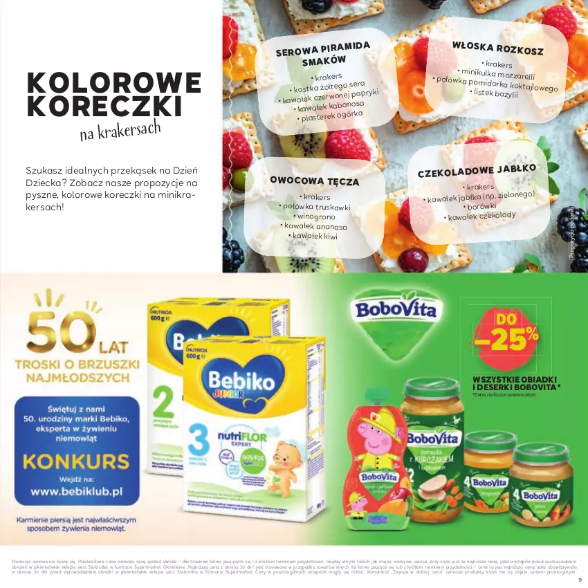 Gazetka promocyjna Stokrotka - Dzień matki i dziecka - ważna 22.05 do 04.06.2025 - strona 9 - produkty: Ananas, Bazyl, BoboVita, Deser, Kawa, Kiwi, Kosz, Mięso, Orka, Owoce, Ser, Stek, Truskawki, Wałek, Warzywa, Wino