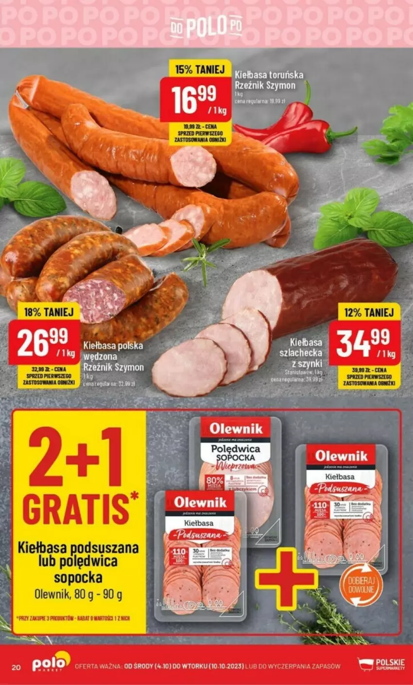 Gazetka promocyjna PoloMarket - ważna 04.10 do 10.10.2023 - strona 13 - produkty: Kiełbasa, Olewnik, Polędwica, Por