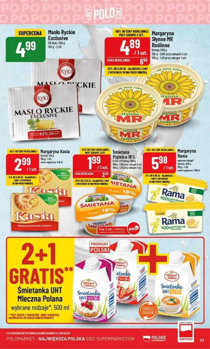 Gazetka promocyjna PoloMarket - ważna 04.10 do 10.10.2023 - strona 16 - produkty: Gra, Kasia, LANA, Margaryna, Masło, Piątnica, Rama, Słynne, Tran