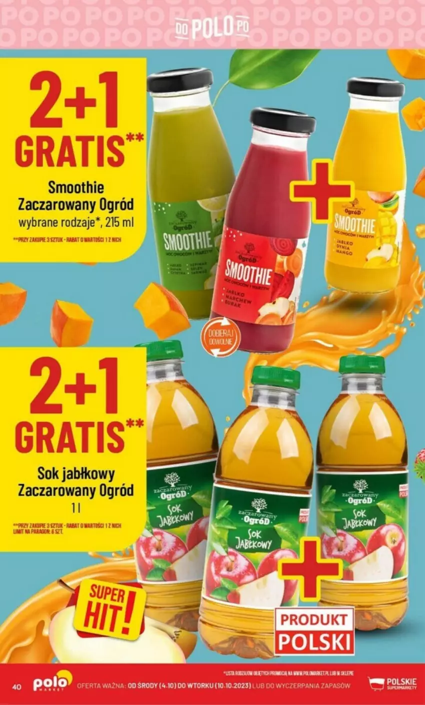 Gazetka promocyjna PoloMarket - ważna 04.10 do 10.10.2023 - strona 35 - produkty: Fa, Gra, Ogród, Smoothie, Sok, Sok jabłkowy