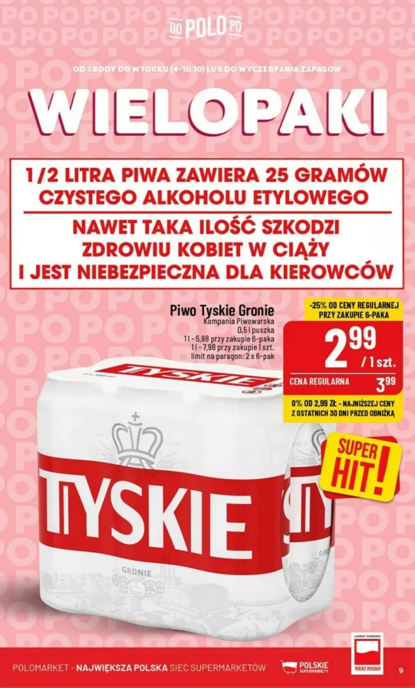 Gazetka promocyjna PoloMarket - ważna 04.10 do 10.10.2023 - strona 58 - produkty: Cynk, Fa, Gra, Piec, Piwa, Piwo, Tyskie