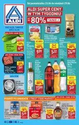 Gazetka promocyjna Aldi - Pełna oferta - Gazetka - ważna od 29.06 do 29.06.2025 - strona 1 - produkty: Mięso mielone, Mięso mielone z łopatki wieprzowej, Kawa rozpuszczalna, Sos, Ser, Gin, Gra, Rust, Dallmayr, Kawa, Biurko, Coca-Cola, Golden Seafood, Pizza, Syrop, Tuńczyk, Fanta, Oliwa z oliwek, Grunt, Sprite, Mięso, Fa, Oliwa