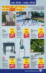 Gazetka promocyjna Aldi - Pełna oferta - Gazetka - ważna od 29.06 do 29.06.2025 - strona 33 - produkty: Krzesło ogrodowe, Piec, Noż, Nożyce, Stolik, O nas, Wózek, Mule, Krzesło, Waga, Miecz
