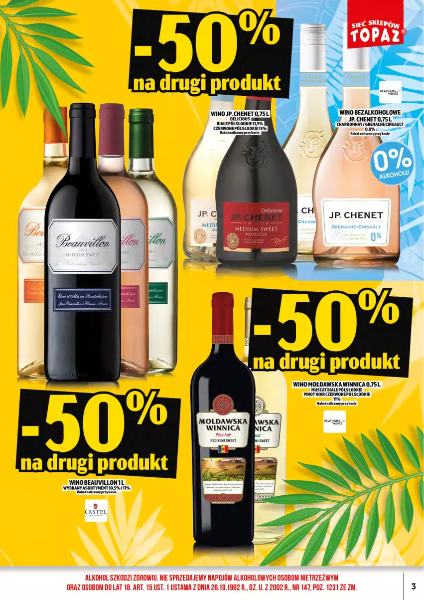 Gazetka promocyjna Topaz - Gazetka - ważna 01.07 do 16.07.2026 - strona 5 - produkty: Chardonnay, Mus, Wino, Wino bezalkoholowe