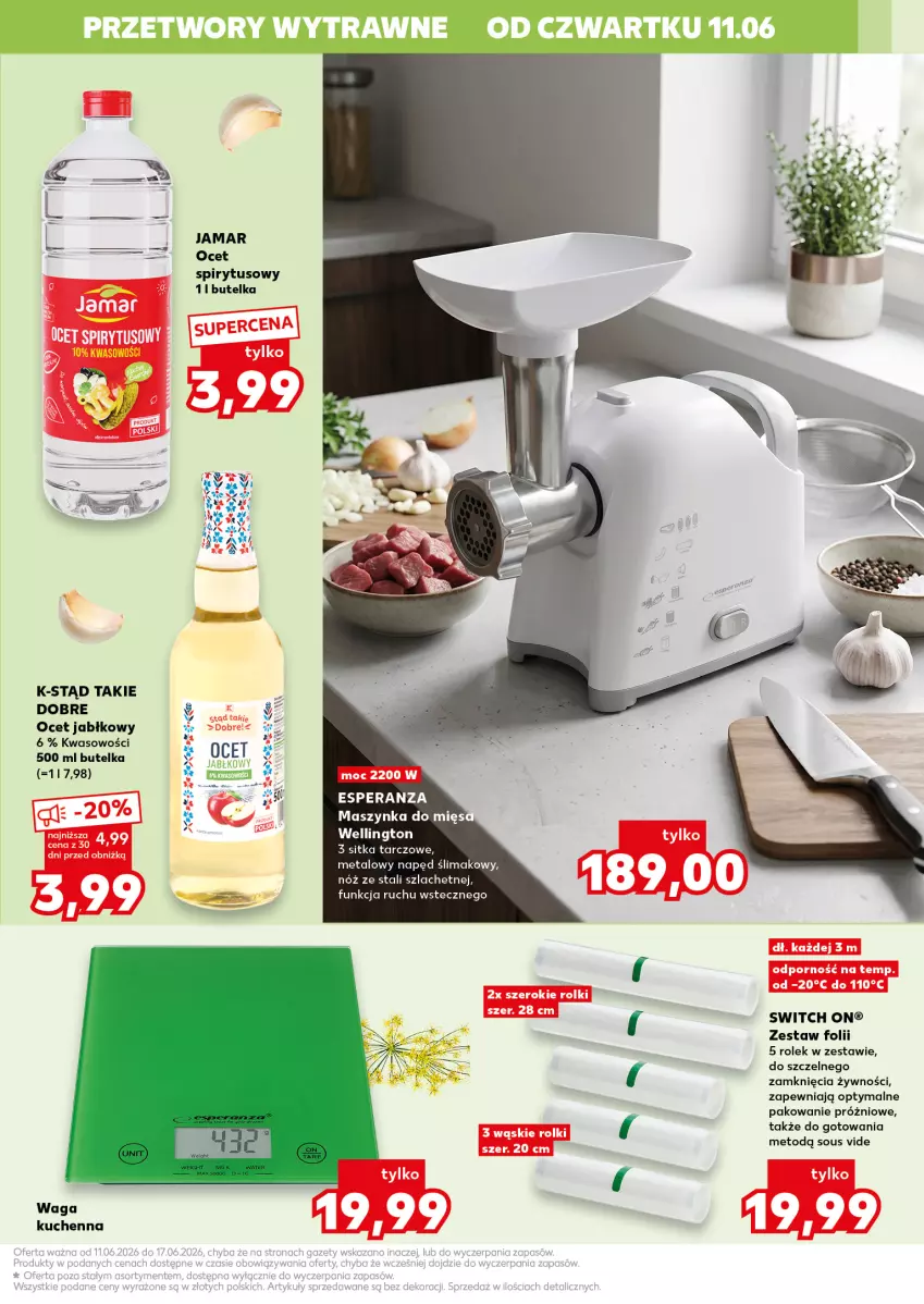 Gazetka promocyjna Kaufland - Kaufland - ważna 11.06 do 17.06.2026 - strona 15 - produkty: Maszynka, Ocet, Por, Rolki, Szynka, Waga