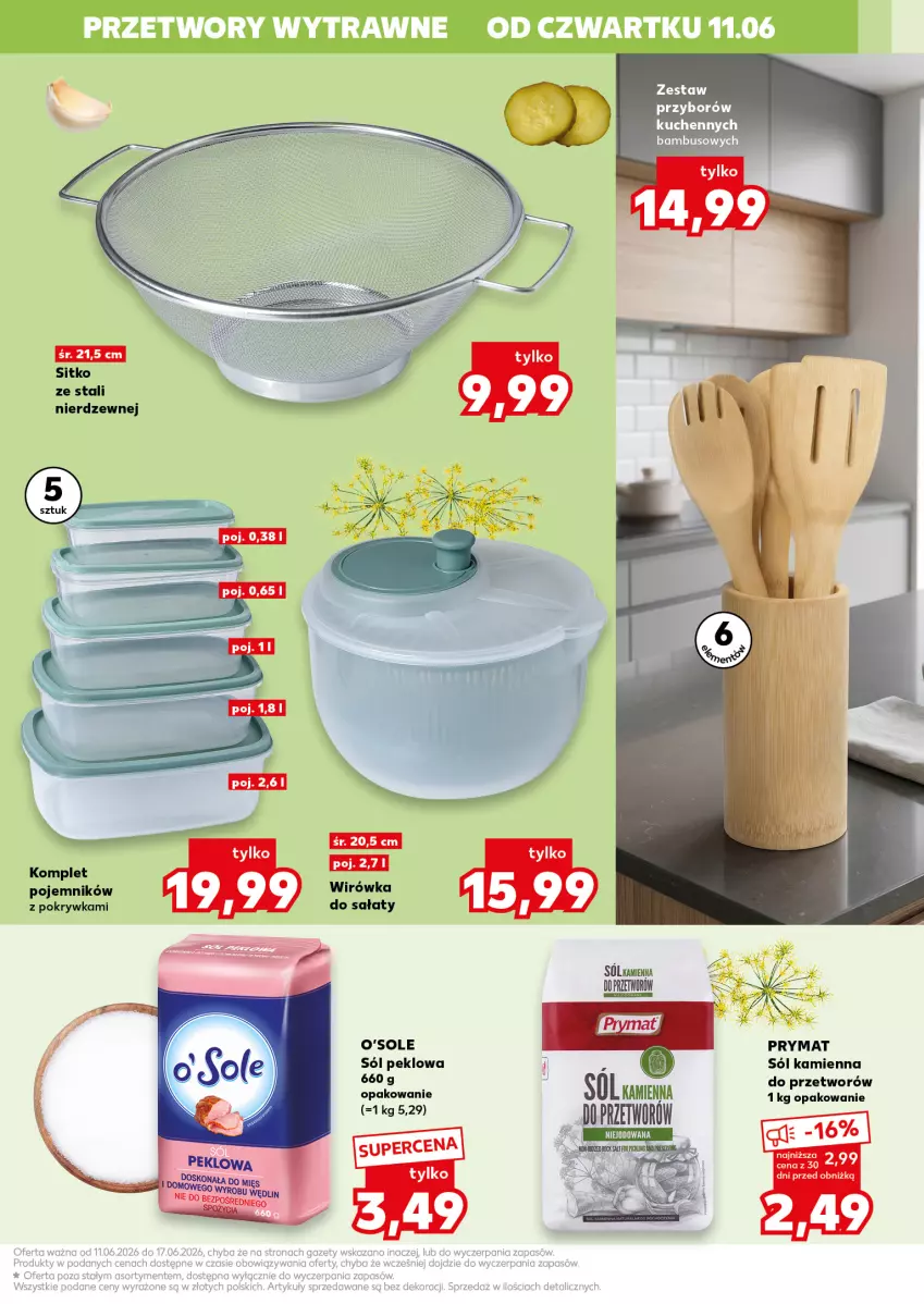 Gazetka promocyjna Kaufland - Kaufland - ważna 11.06 do 17.06.2026 - strona 17 - produkty: Pojemnik, Prymat, Sałat, Sitko, Sól
