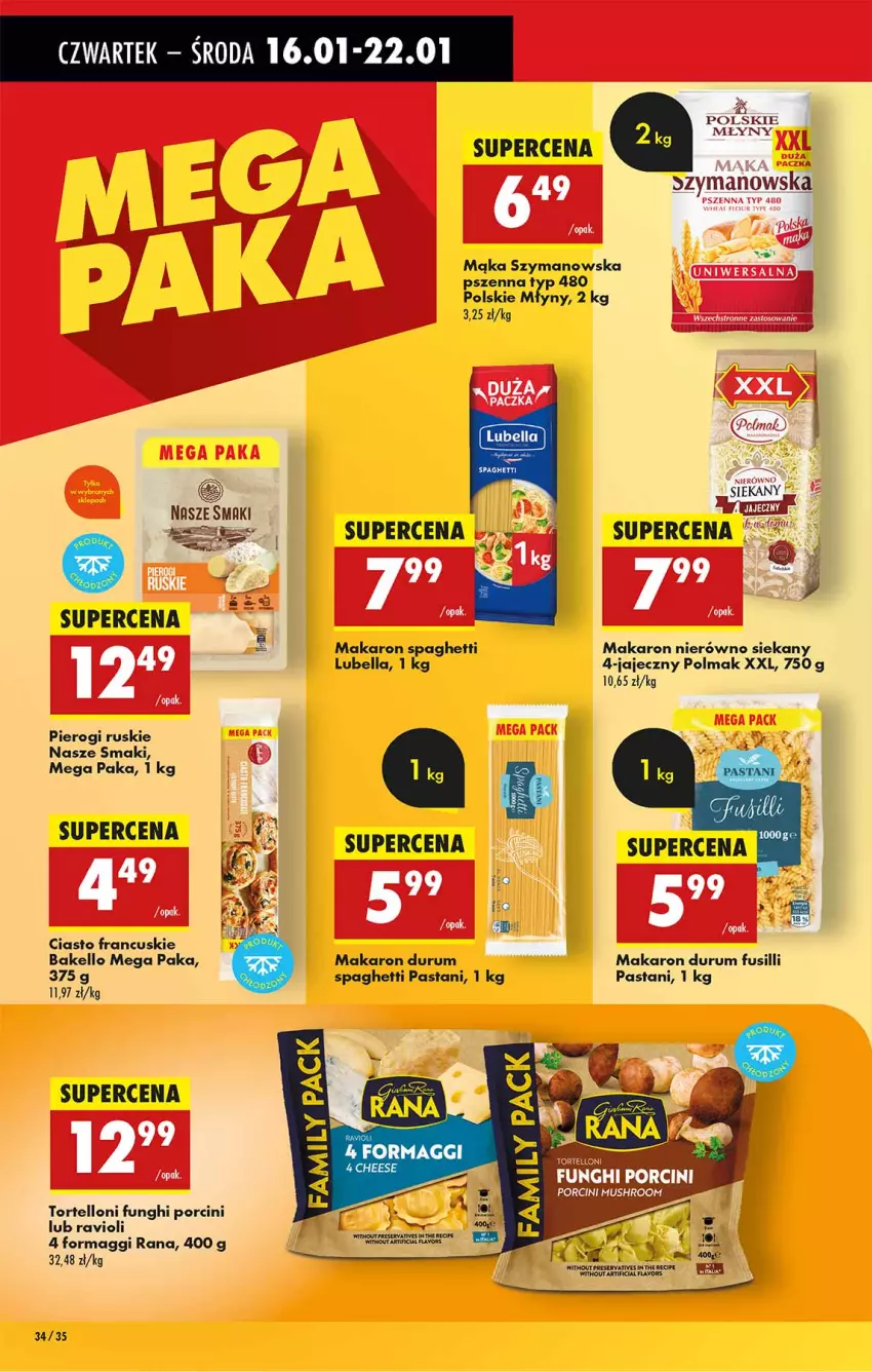 Gazetka promocyjna Biedronka - Od Czwartku - ważna 16.01 do 22.01.2025 - strona 34 - produkty: Bell, Bella, Ciasto francuskie, Cif, Fa, Lubella, Maggi, Mąka, Makaron, Olma, Pierogi, Polskie Młyny, Por, Rum, Spaghetti