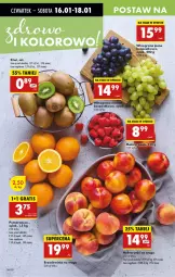 Gazetka promocyjna Biedronka - Od Czwartku - Gazetka - ważna od 22.01 do 22.01.2025 - strona 24 - produkty: Gra, Kiwi, Maliny, Winogrona, Brzoskwinie, Wino