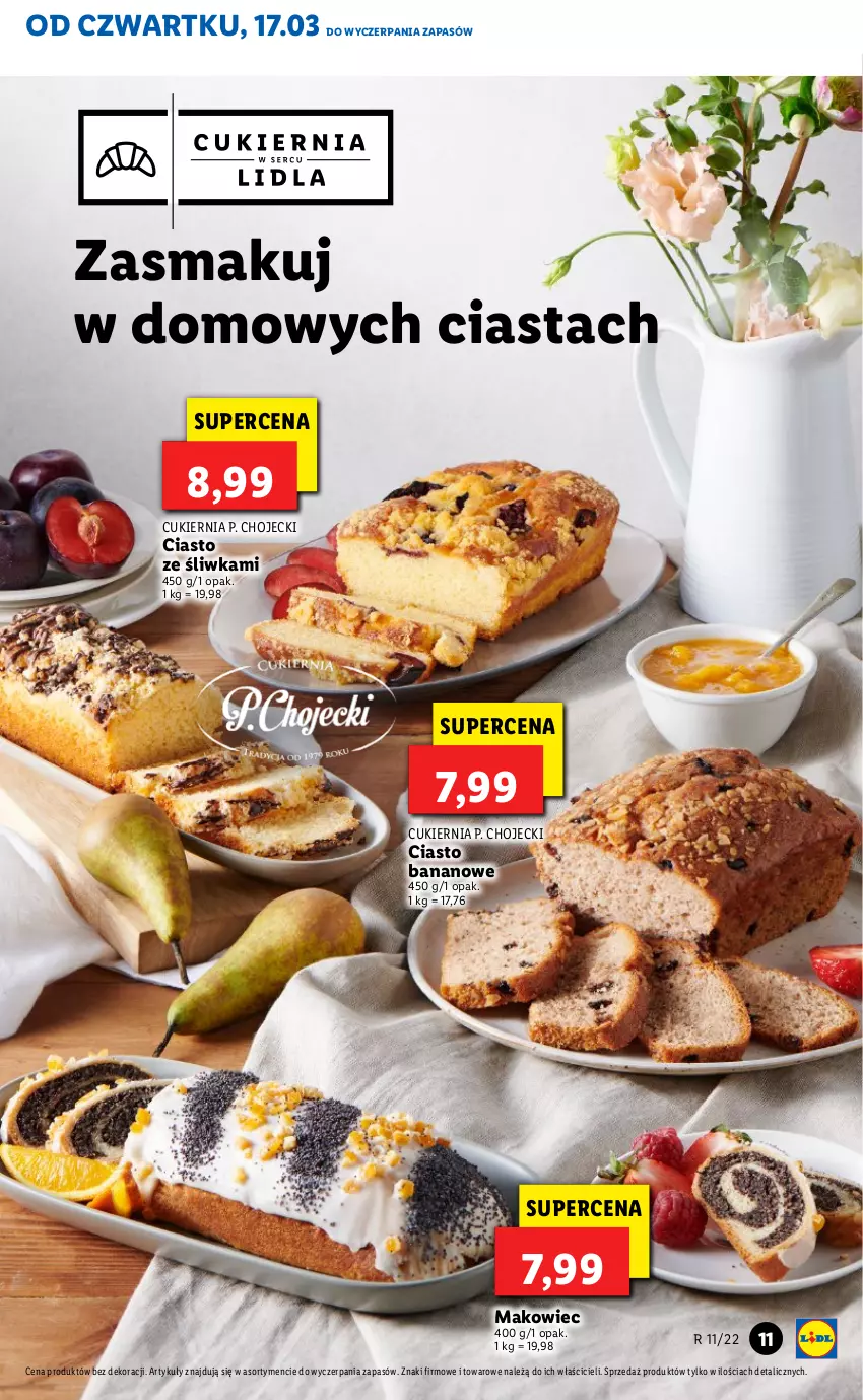 Gazetka promocyjna Lidl - GAZETKA - ważna 17.03 do 20.03.2022 - strona 11 - produkty: Cukier, Makowiec