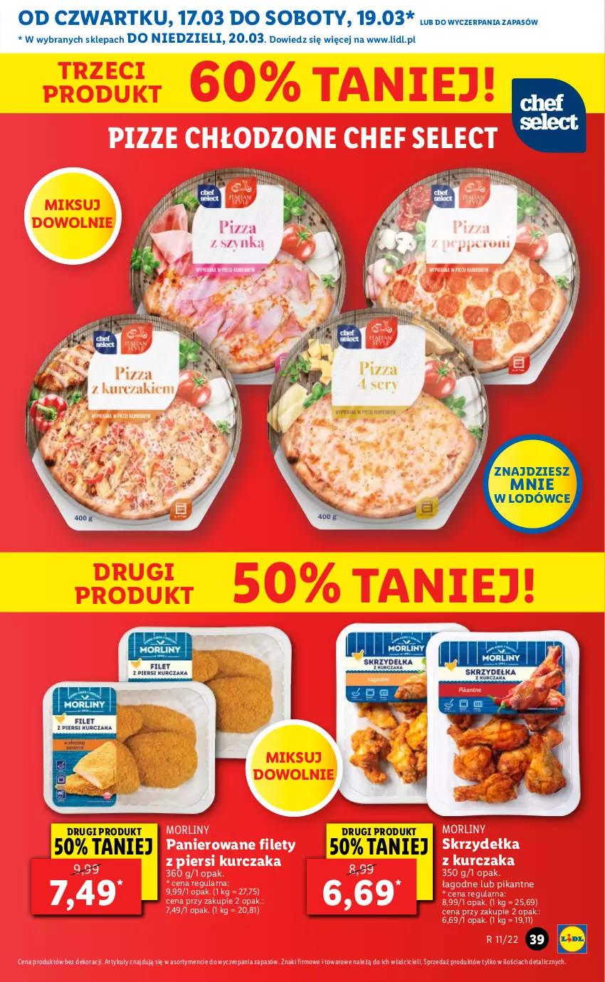 Gazetka promocyjna Lidl - GAZETKA - ważna 17.03 do 20.03.2022 - strona 39 - produkty: Kurczak, Morliny, Skrzydełka z kurczaka