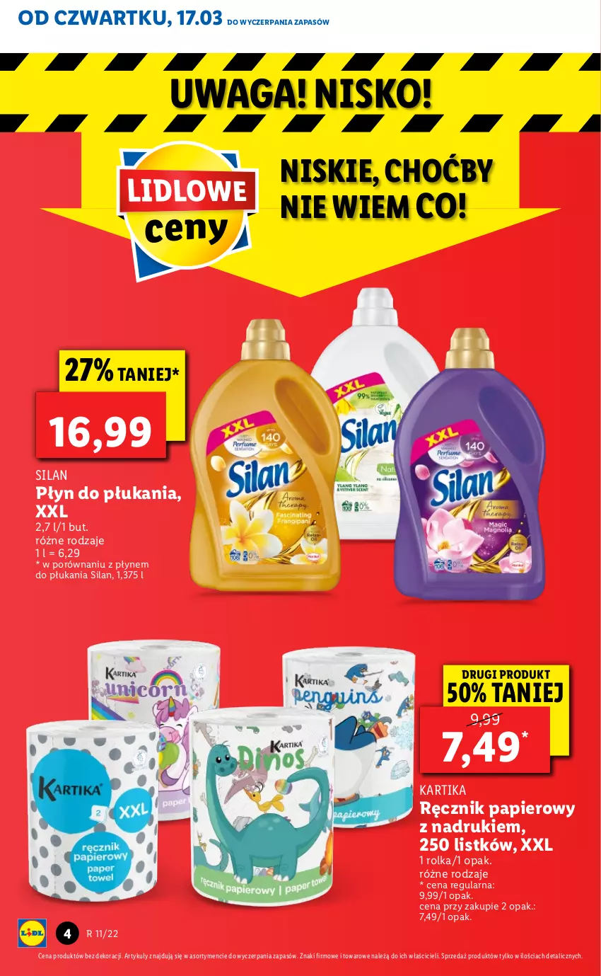 Gazetka promocyjna Lidl - GAZETKA - ważna 17.03 do 20.03.2022 - strona 4 - produkty: Papier, Płyn do płukania, Por, Ręcznik, Silan, Waga