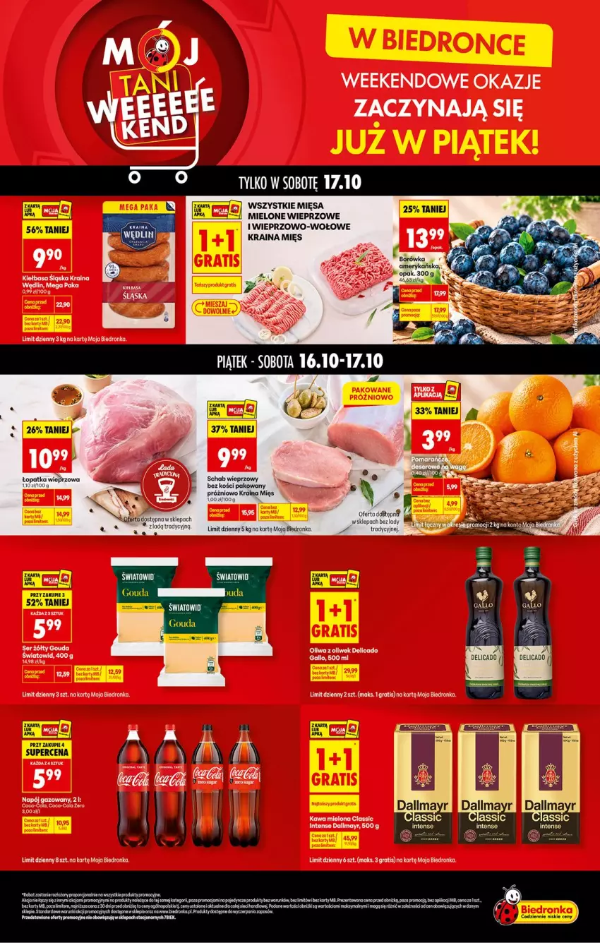 Gazetka promocyjna Biedronka - Tani Weekend - ważna 16.10 do 17.10.2026 - strona 1 - produkty: Dallmayr, Gra, Kawa, Kawa mielona, Owoce